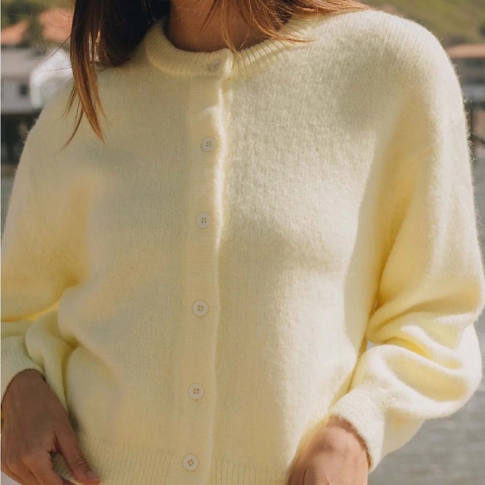 Daily Drills Button Up Sweater - Butter Yellow - XS/S